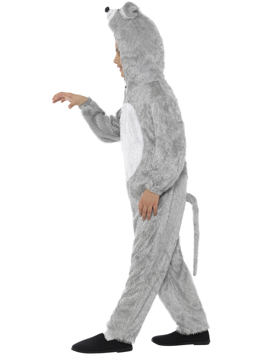 Kids animal mouse grey onesie costume  - Side image