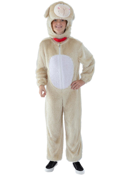 Kids white sheep onesie costume - Main image
