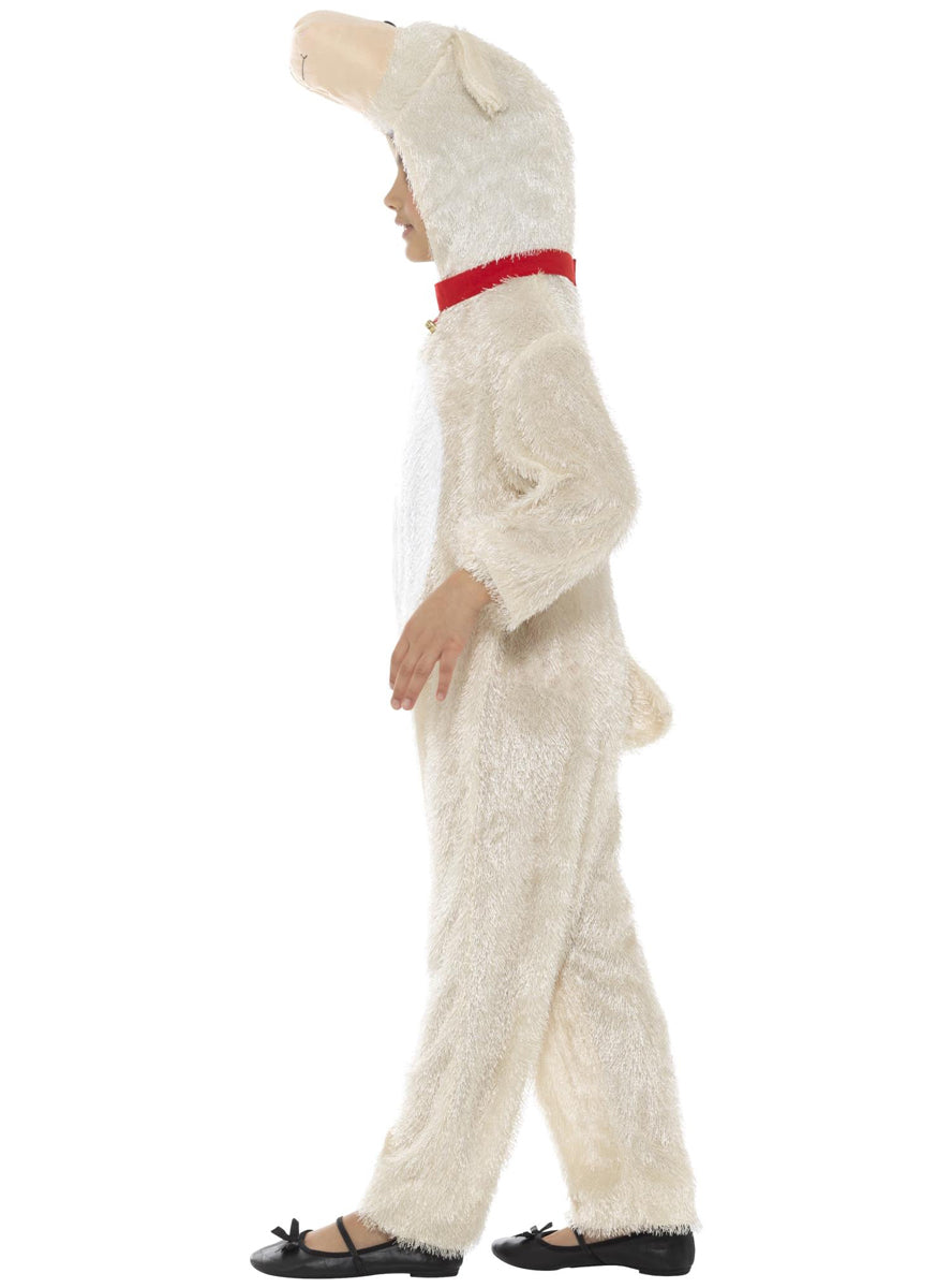 Kids white sheep onesie costume - Side image