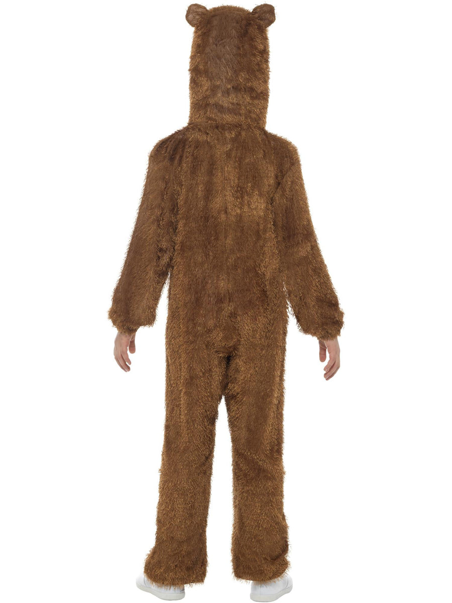 Furry Brown Bear Boys Animal Costume Onesie K Smf 99817 B Back Image