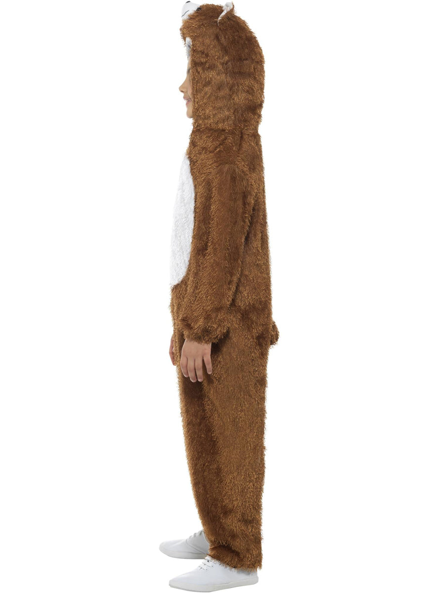 Furry Brown Bear Boys Animal Costume Onesie K Smf 99817 B Side Image