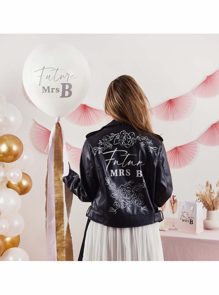 Future Mrs Customisable 45cm Latex Balloon with Tassel Tail - Lifestyle Image 1
