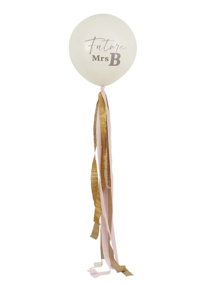 Future Mrs Customisable 45cm Latex Balloon with Tassel Tail - Main Image