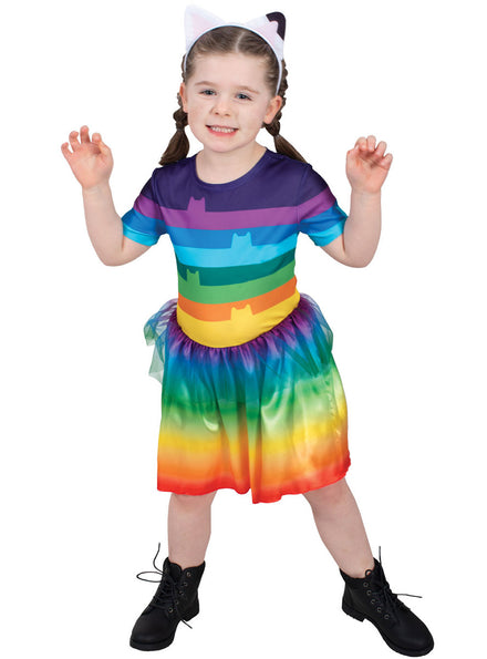 Girls Rainbow Gabbys Dollhouse Girls Tutu Costume - Main Image