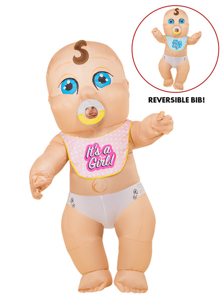 Inflatable Gender Reveal Baby Novelty Adults Costume - Main Image