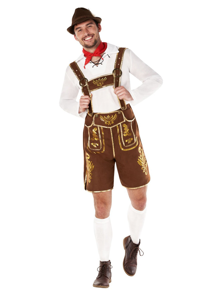 Oktoberfest Mens Lederhosen Costume - Alternate Image