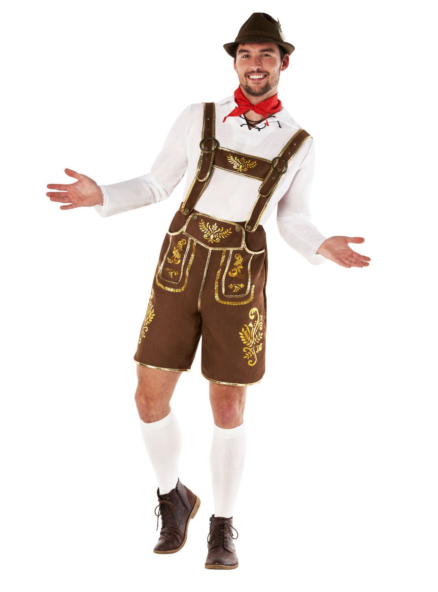 Oktoberfest Mens Lederhosen Costume - Alternate Image 2