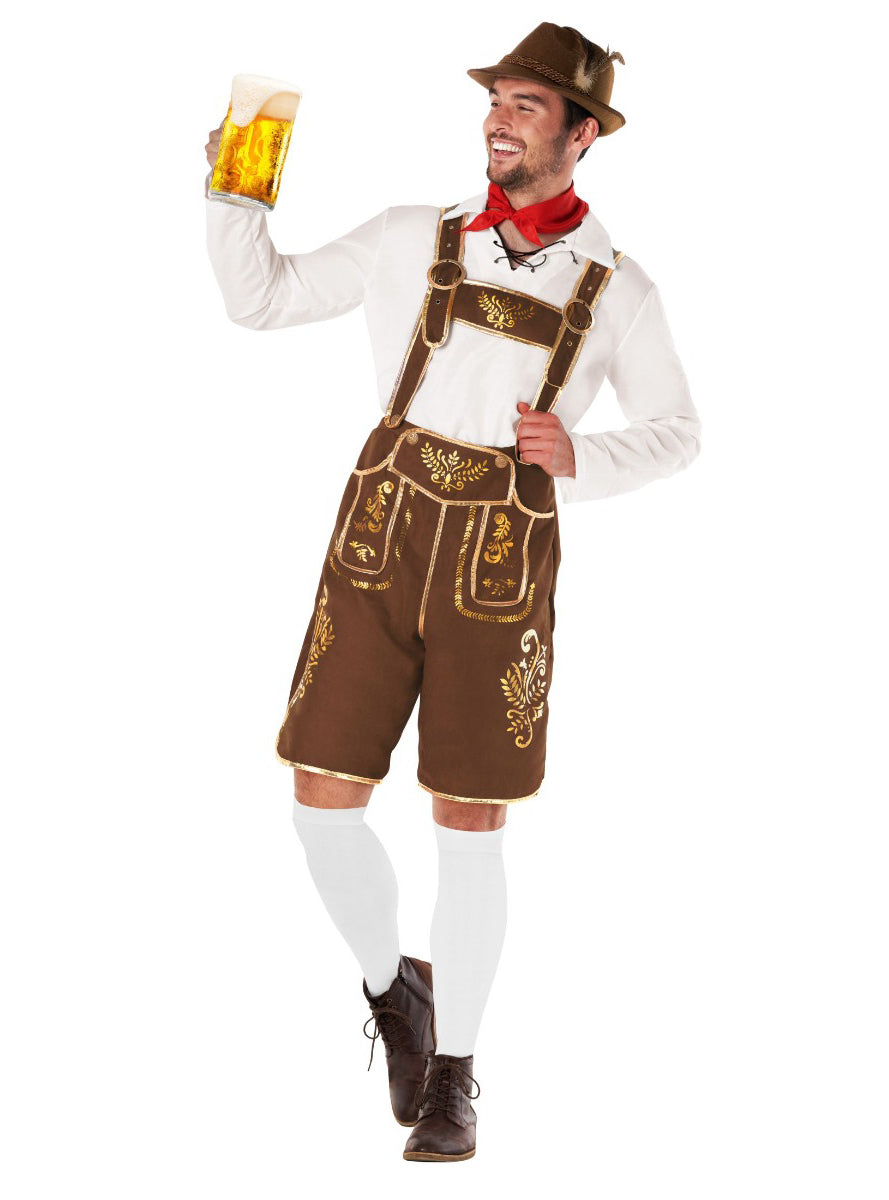 Oktoberfest Mens Lederhosen Costume - Main Image