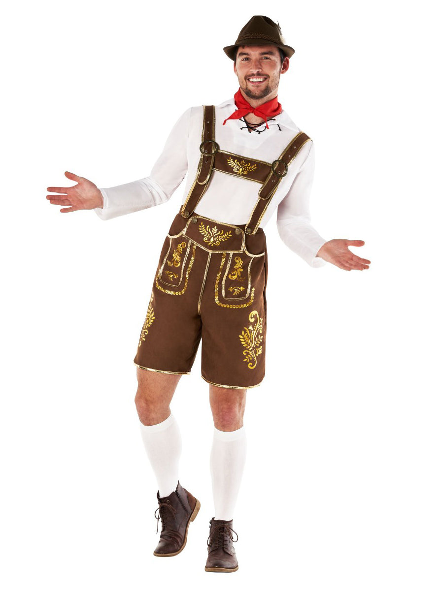 Plus Size Mens Oktoberfest Lederhosen Costume - Alternate Image 2