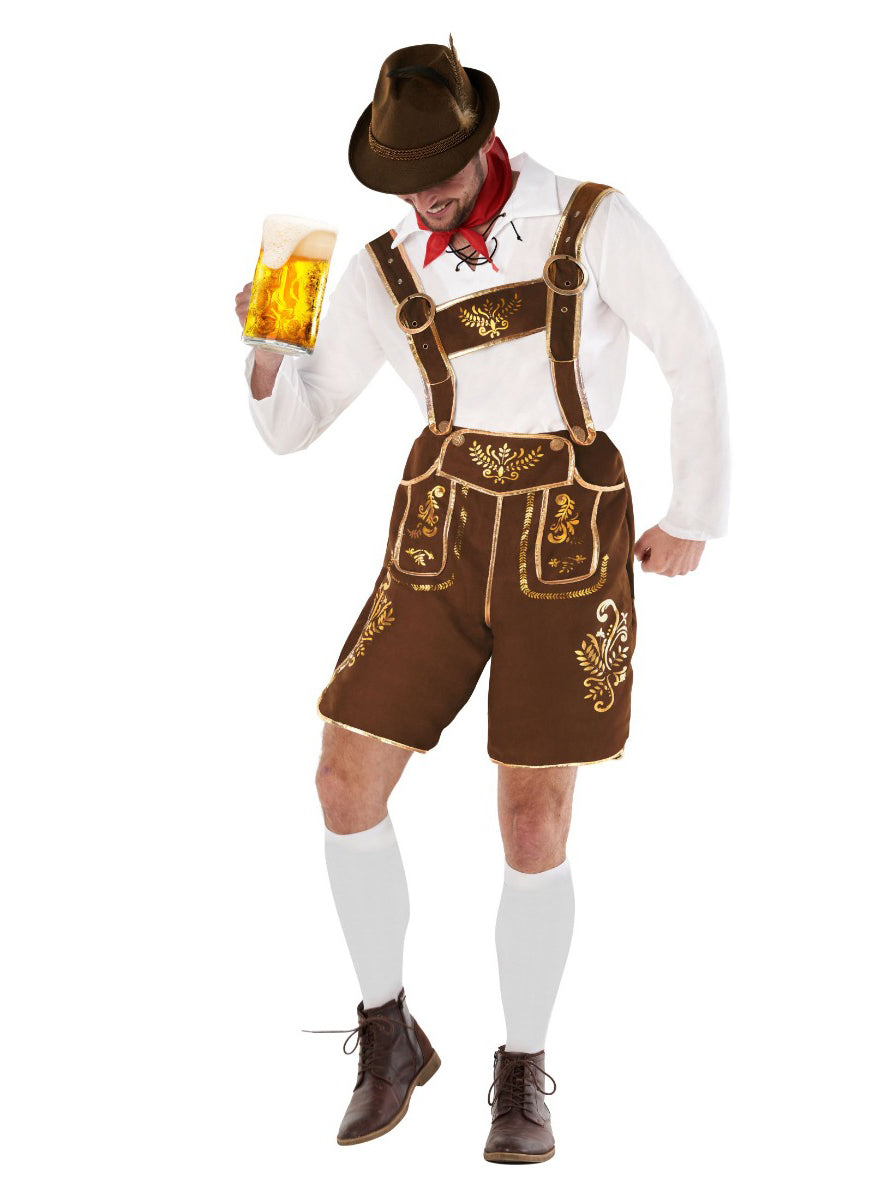 Plus Size Mens Oktoberfest Lederhosen Costume - Alternate Image 3