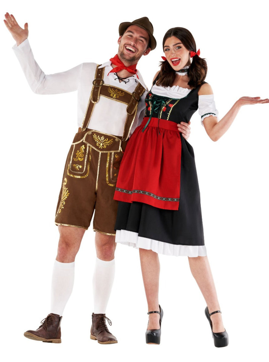 Plus Size Mens Oktoberfest Lederhosen Costume - Couple Image 2