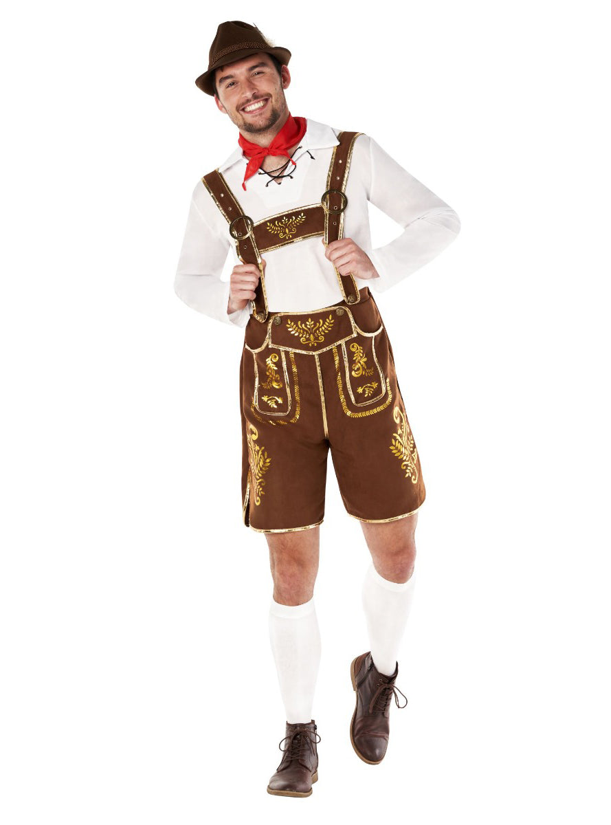 Plus Size Mens Oktoberfest Lederhosen Costume - Main Image