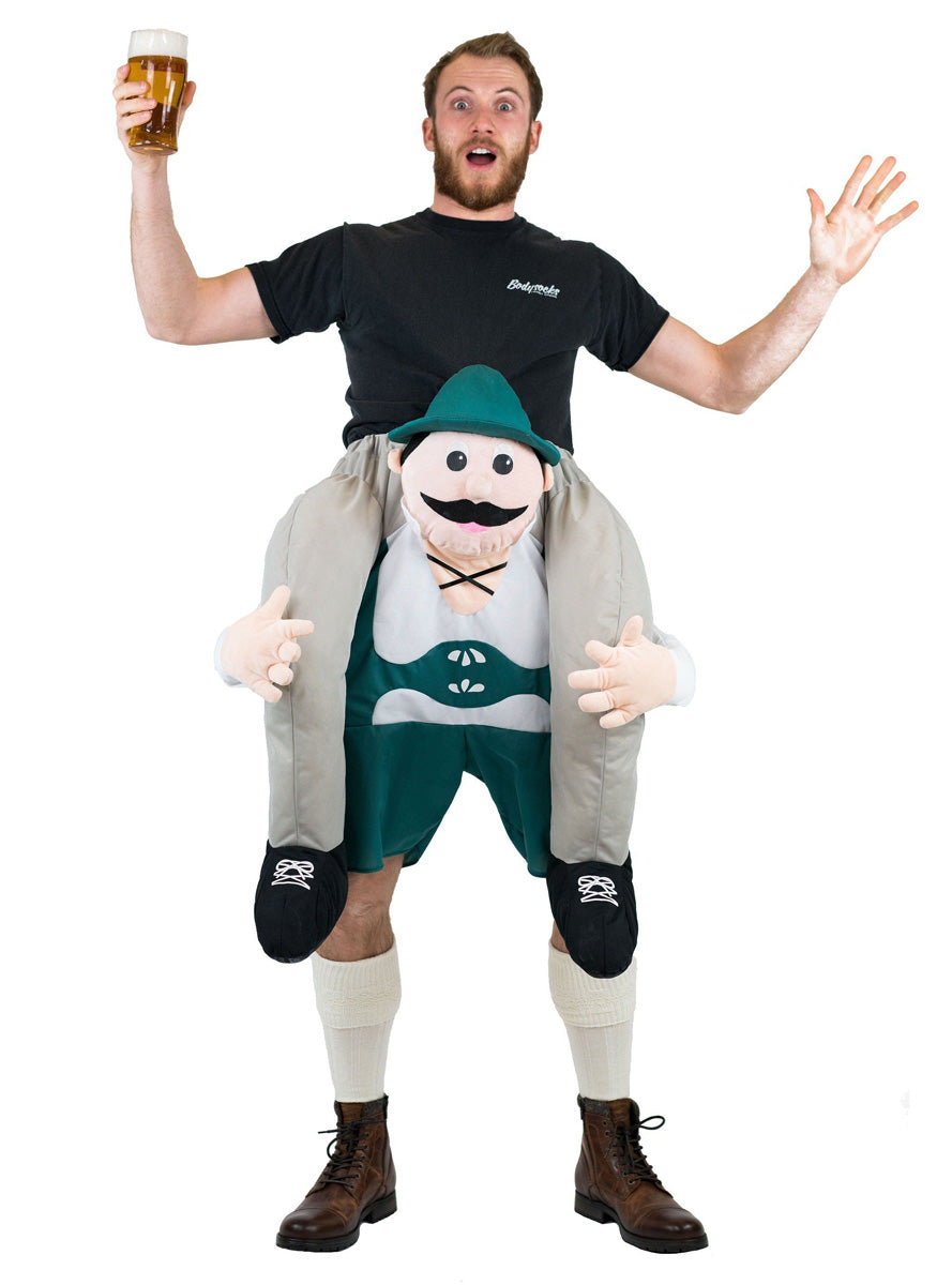 German Lederhosen Novelty Adults Piggyback Costume - Main Image