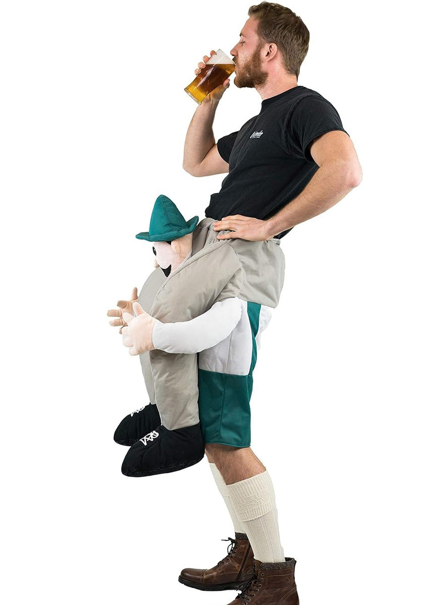 German Lederhosen Novelty Adults Piggyback Costume - Side Image