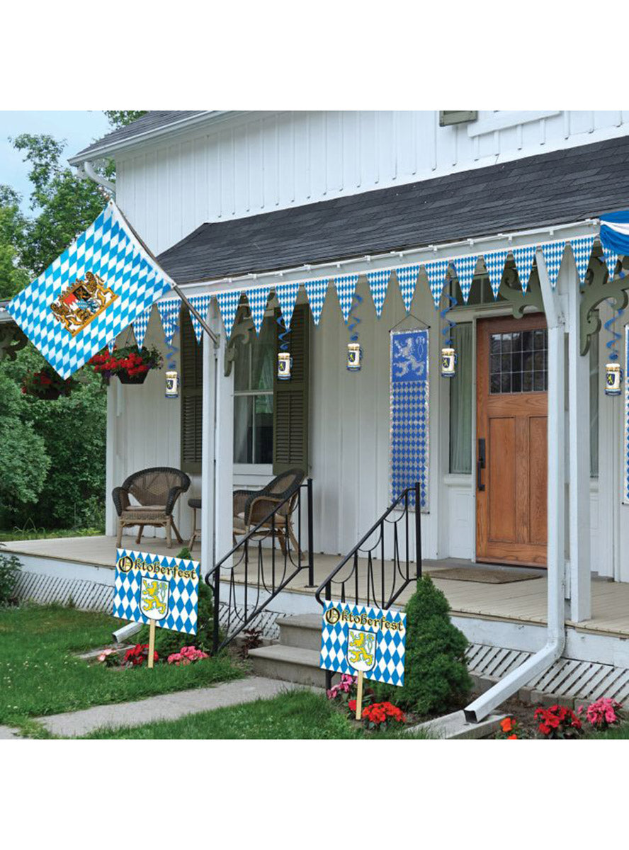 Jumbo Oktoberfest Pennant Flag Banner - Lifestyle Image