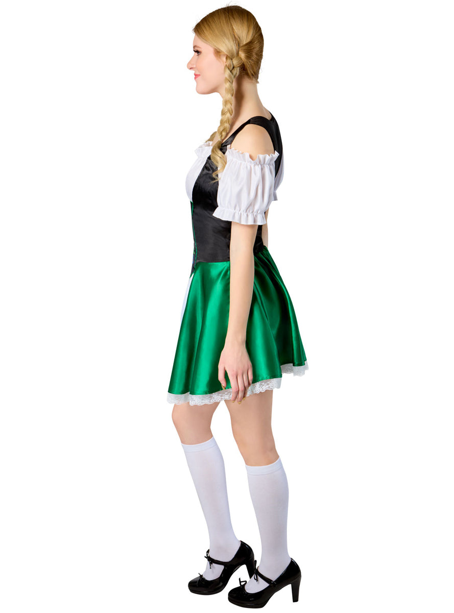 Green Beer Girl Womens Oktoberfest Costume - Side Image 2