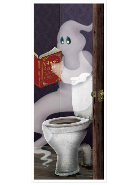 Halloween Ghost on the Toilet Door Cover - Main Image