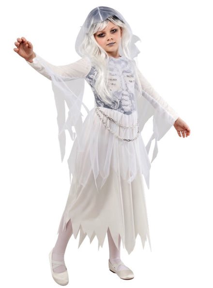 Ghostly White Ghost Girls Halloween Costume