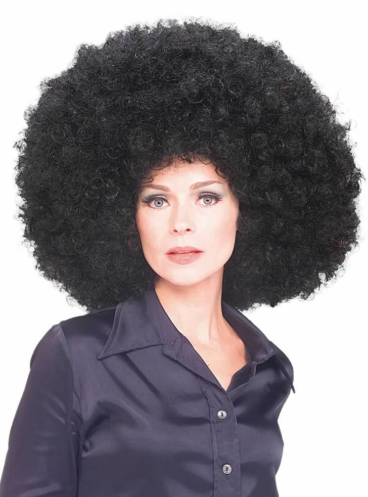 70s Black Giant Afro Wig - Main Image