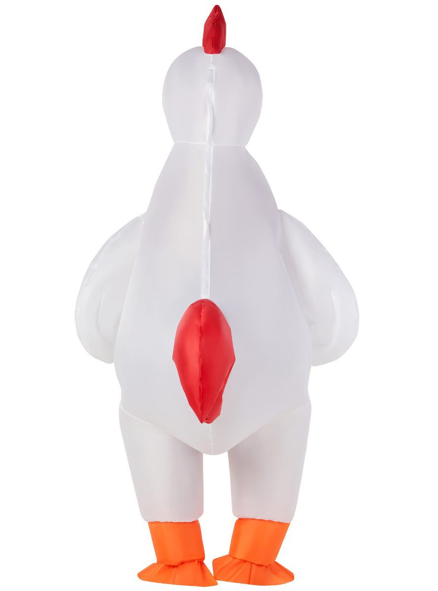 Inflatable Chicken Adults Costume - Back Image