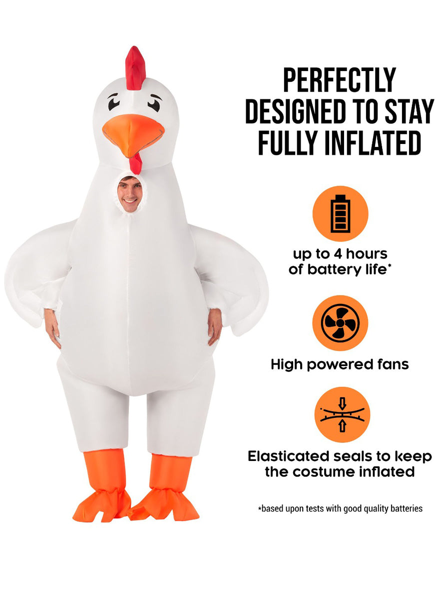 Inflatable Chicken Adults Costume - Details Image