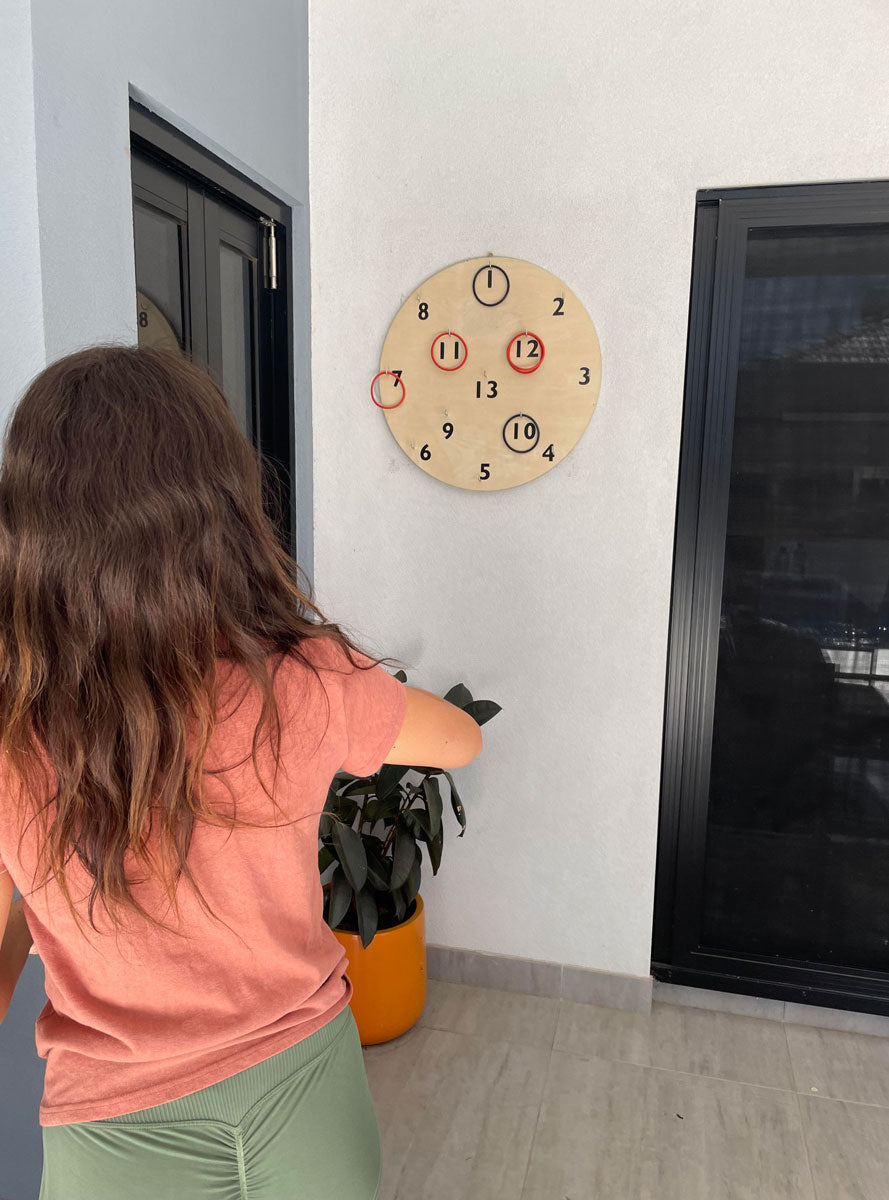 Giant Hookey Ring Toss 68cm Wooden Outdoor Game - Lifestyle Image 1