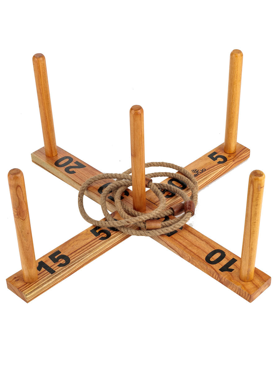 Giant Quoits Wooden Rope Toss Party Game - Alternative Image 1