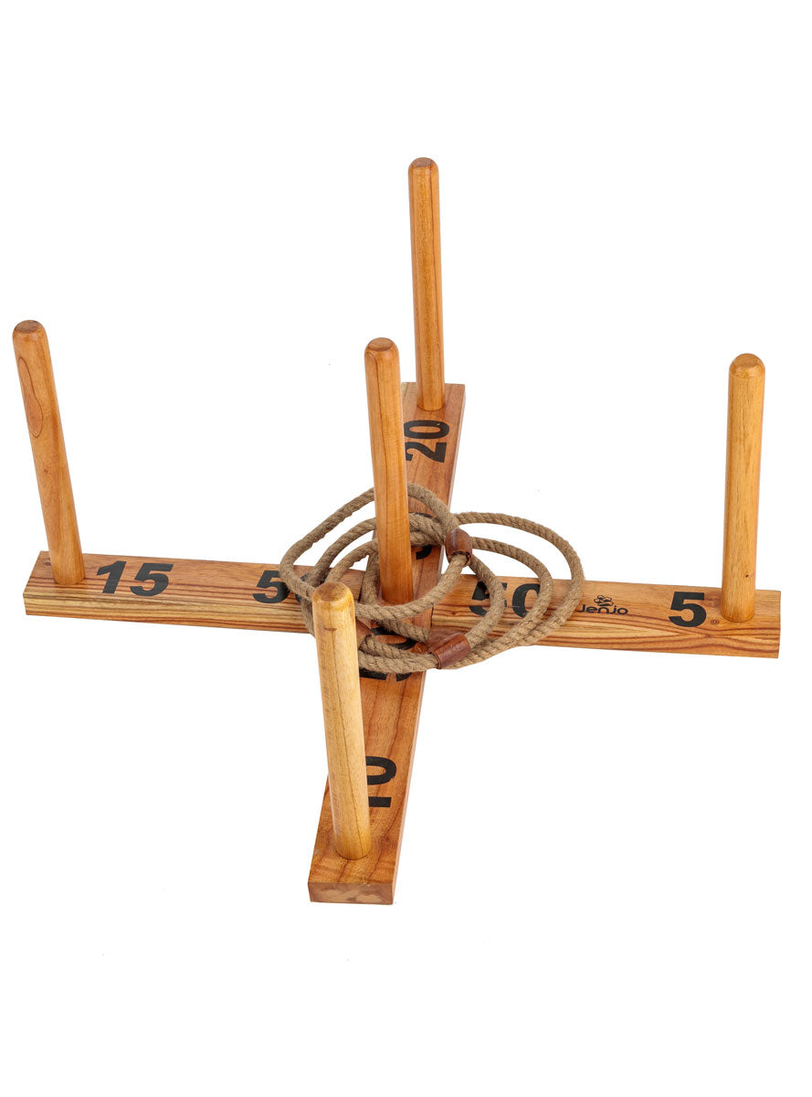 Giant Quoits Wooden Rope Toss Party Game - Main Image