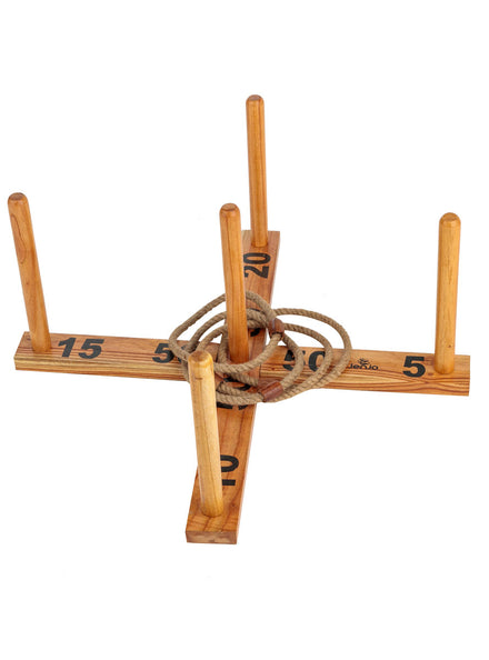 Giant Quoits Wooden Rope Toss Party Game - Main Image