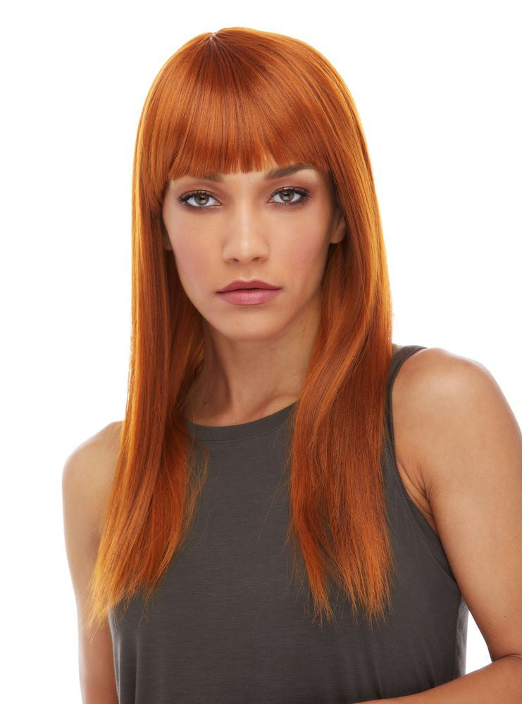 Glamour Girl Womens Auburn Costume Wig with Fringe - Main Image