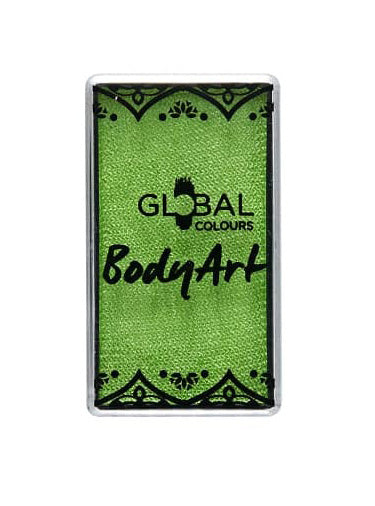 Global 20g Pearl Lime Green Face and Body Cake Makeup - Main Image