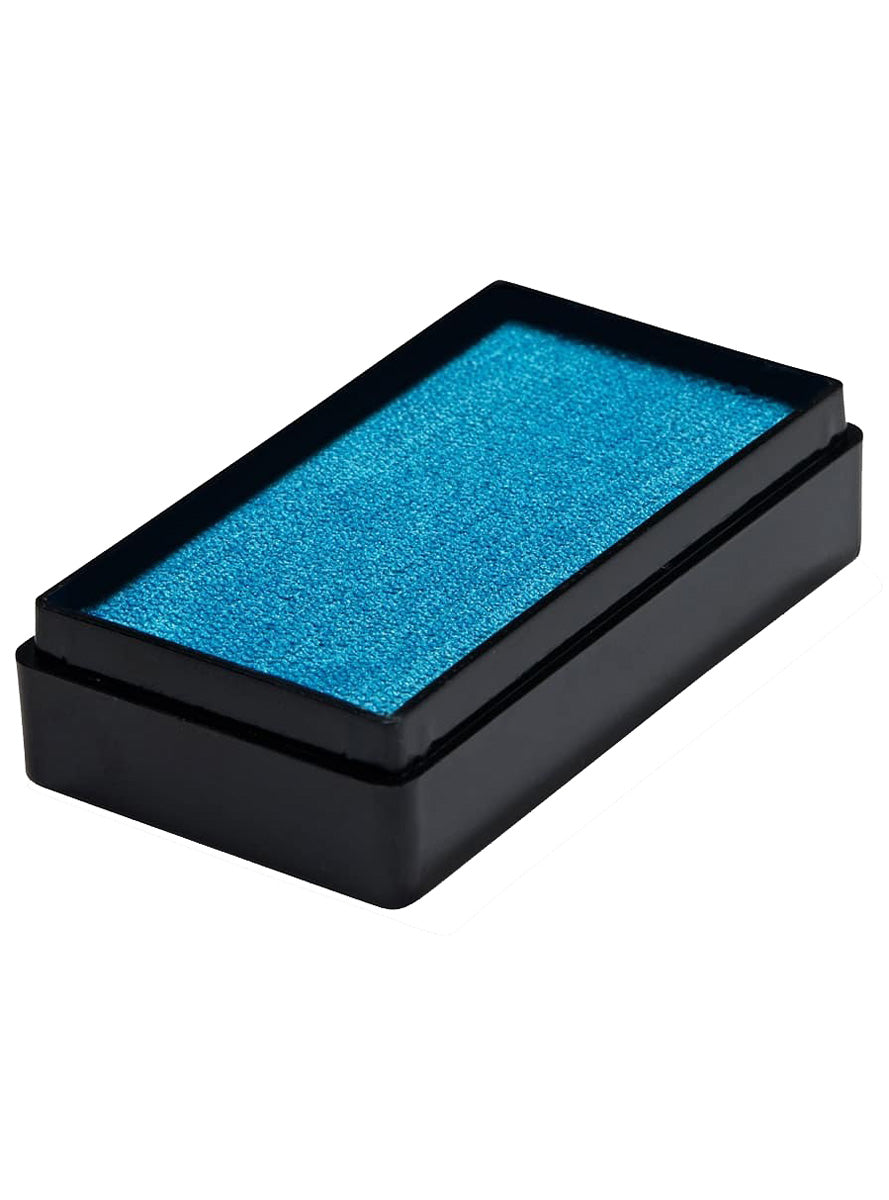 Global 20g Pearl Peacock Blue Face and Body Cake Makeup - Alternative Image