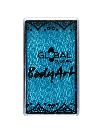 Global 20g Pearl Peacock Blue Face and Body Cake Makeup - Main Image
