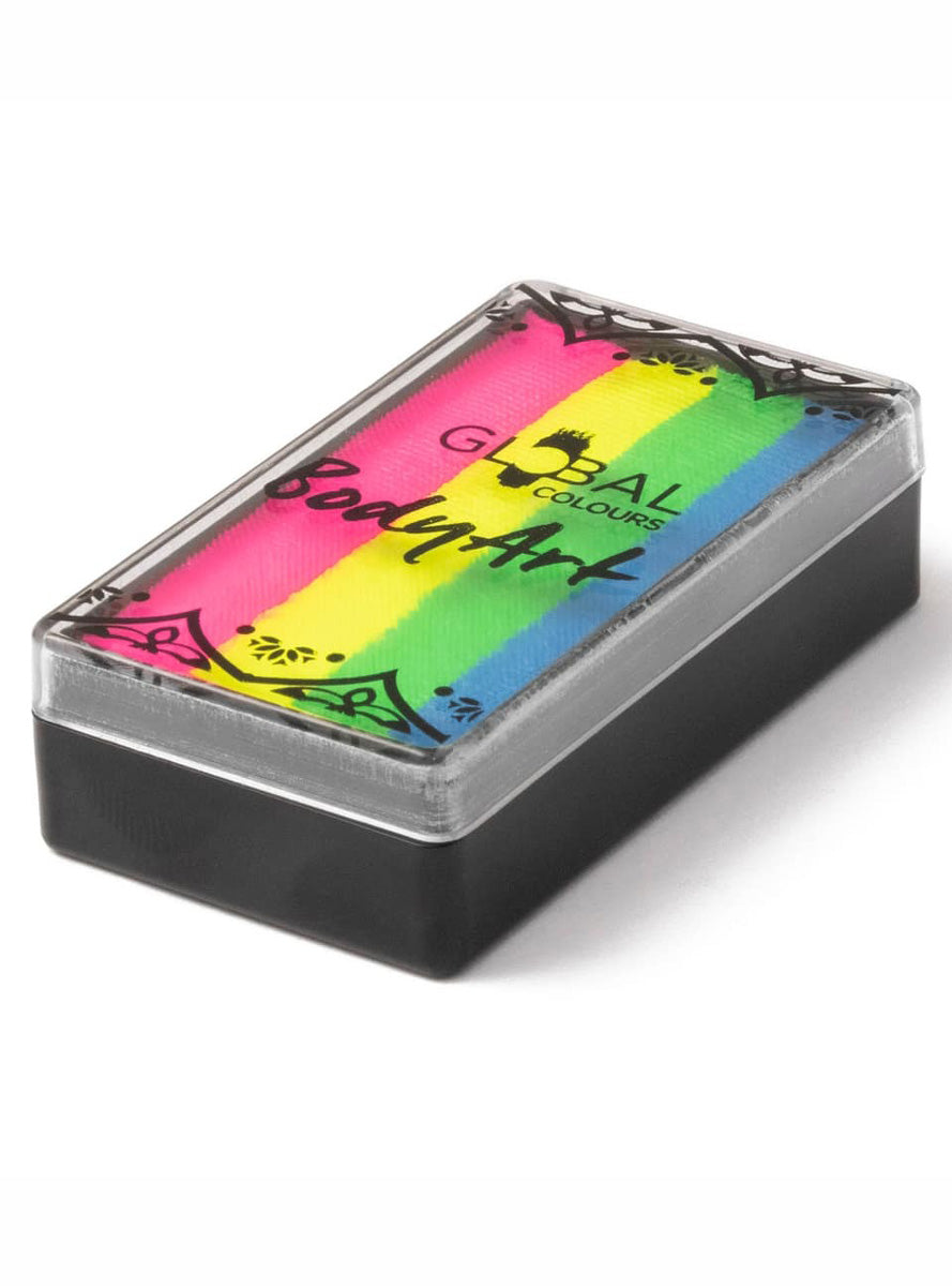 Global 25g UV Rainbow Glow One Stroke Face and Body Cake Makeup - Alternative Image