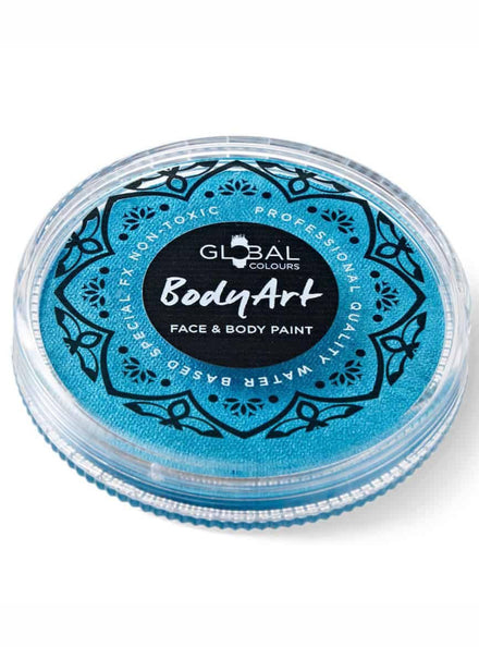 Global 32g Pearl Peacock Blue Face and Body Cake Makeup - Main Image
