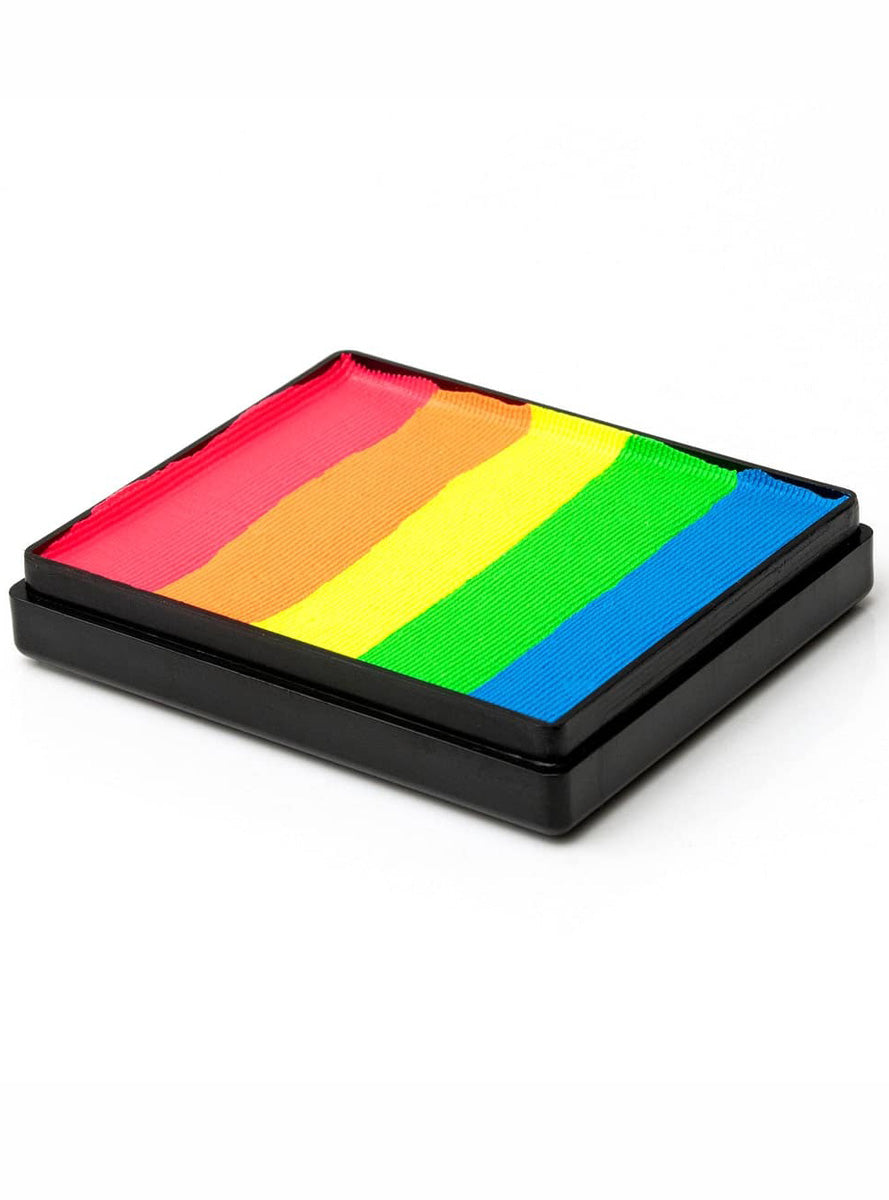 Global Colours 50g Neon Rainbow Split Cake Makeup - Main Image