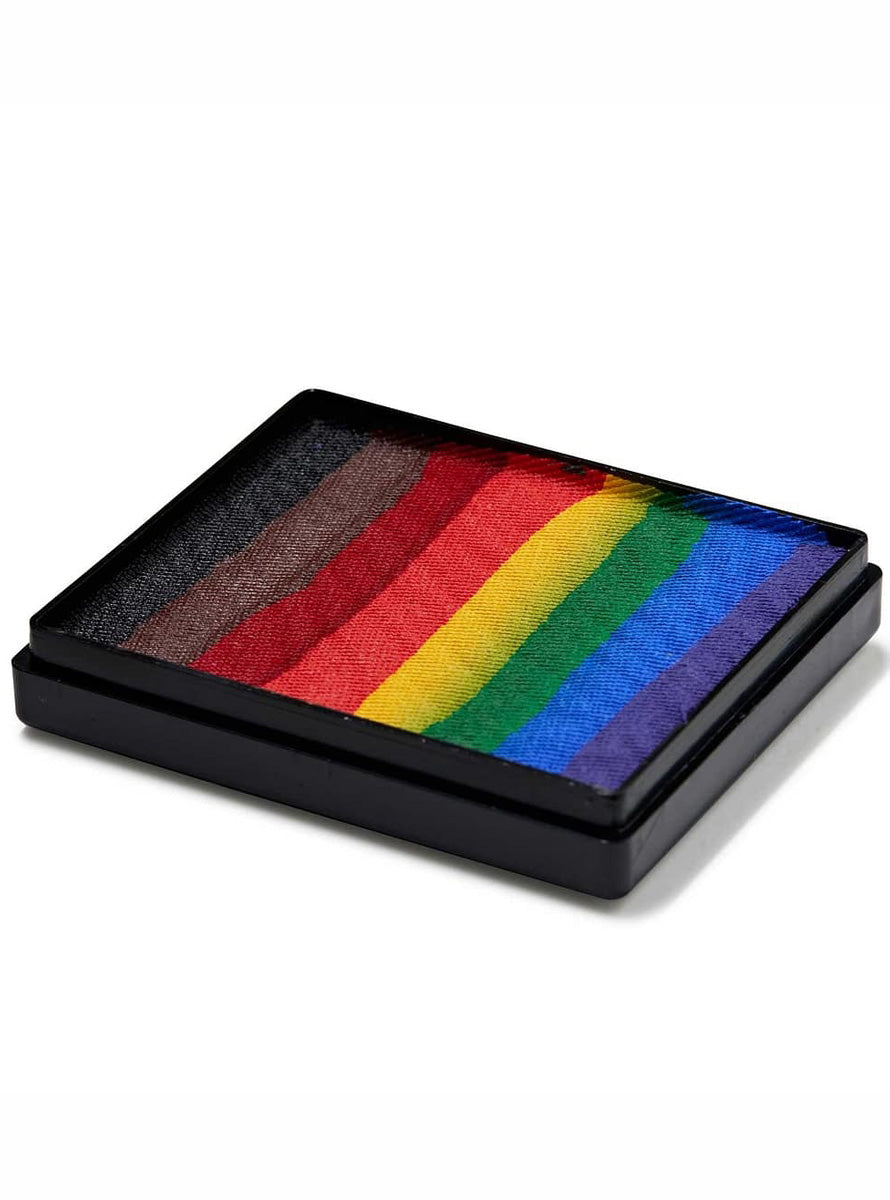 Global Colours 50g Neon Pride Rainbow Split Cake Makeup - Main Image
