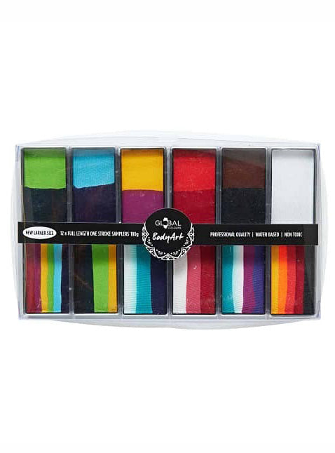 Global Carnival Colours 12 Pack Refillable Face Painting FX Palette - Alternative Image 1