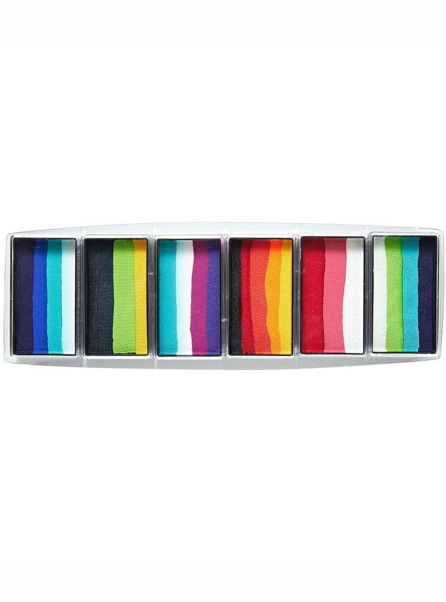 Global Rainbow Burst 6 Pack Refillable Face Painting FX Palette - Main Image