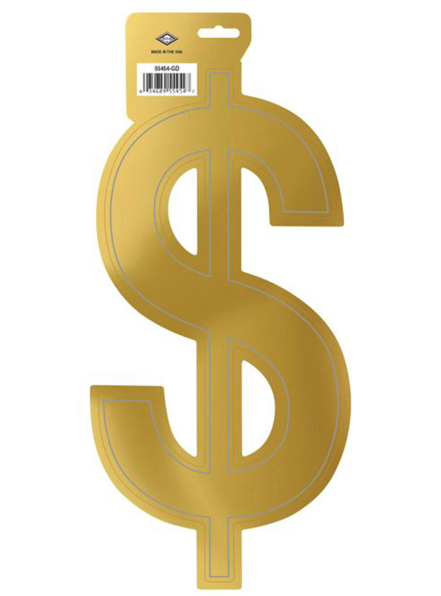 Dollar Sign Cut Out Decoration - Packaging Image