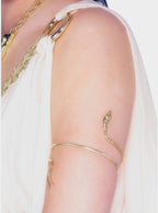 Womens Gold Egyptian Snake Arm Band Accessory - Main Image