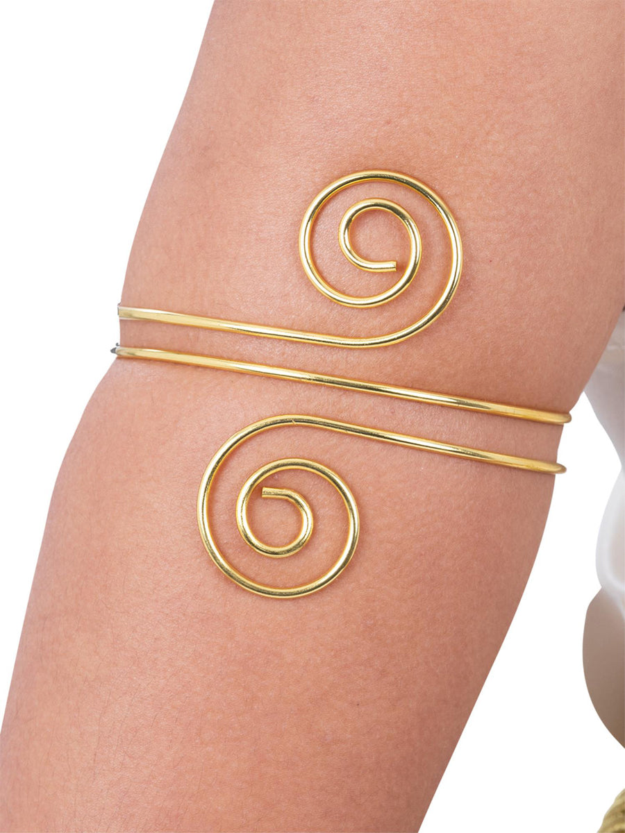 Gold Swirl Grecian Goddess Arm Band - Main Image