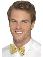 Adults Gold Sequin Bow Tie Accessory - Main Image