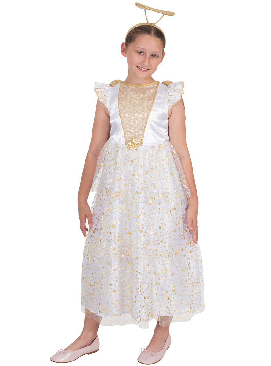Deluxe Girls Christmas Angel Costume - Alternate Image