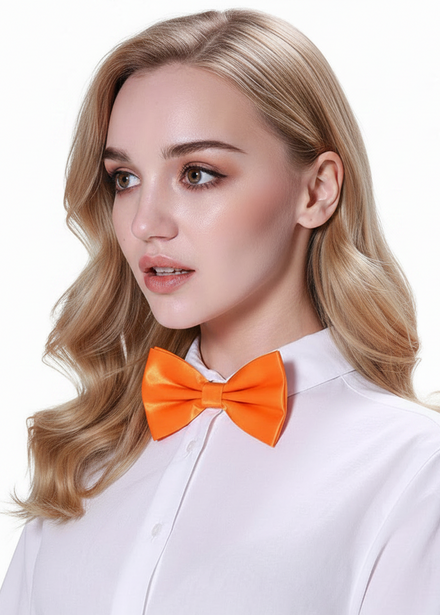 Golden Yellow Satin Costume Bow Tie - Main Image