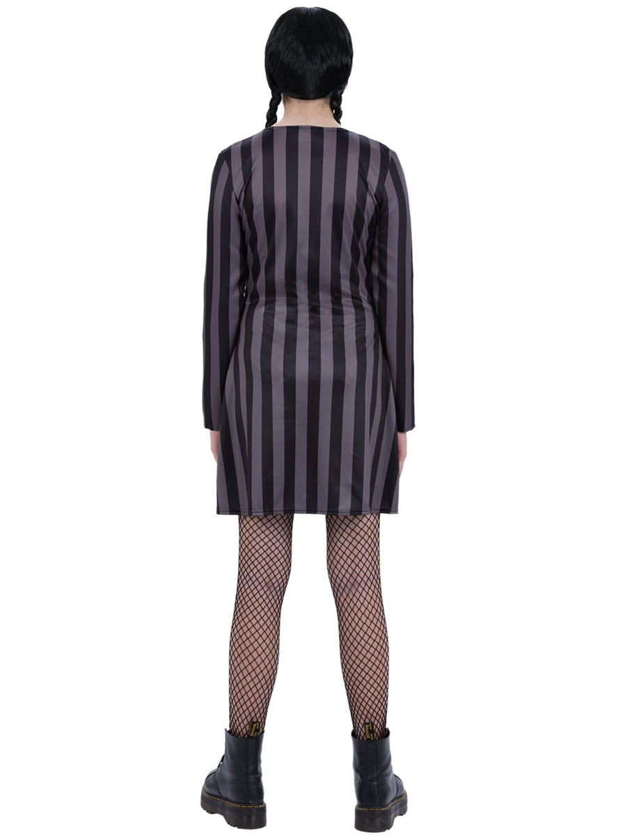 Teen girls Wednesday nevermore school uniform costume - Back image