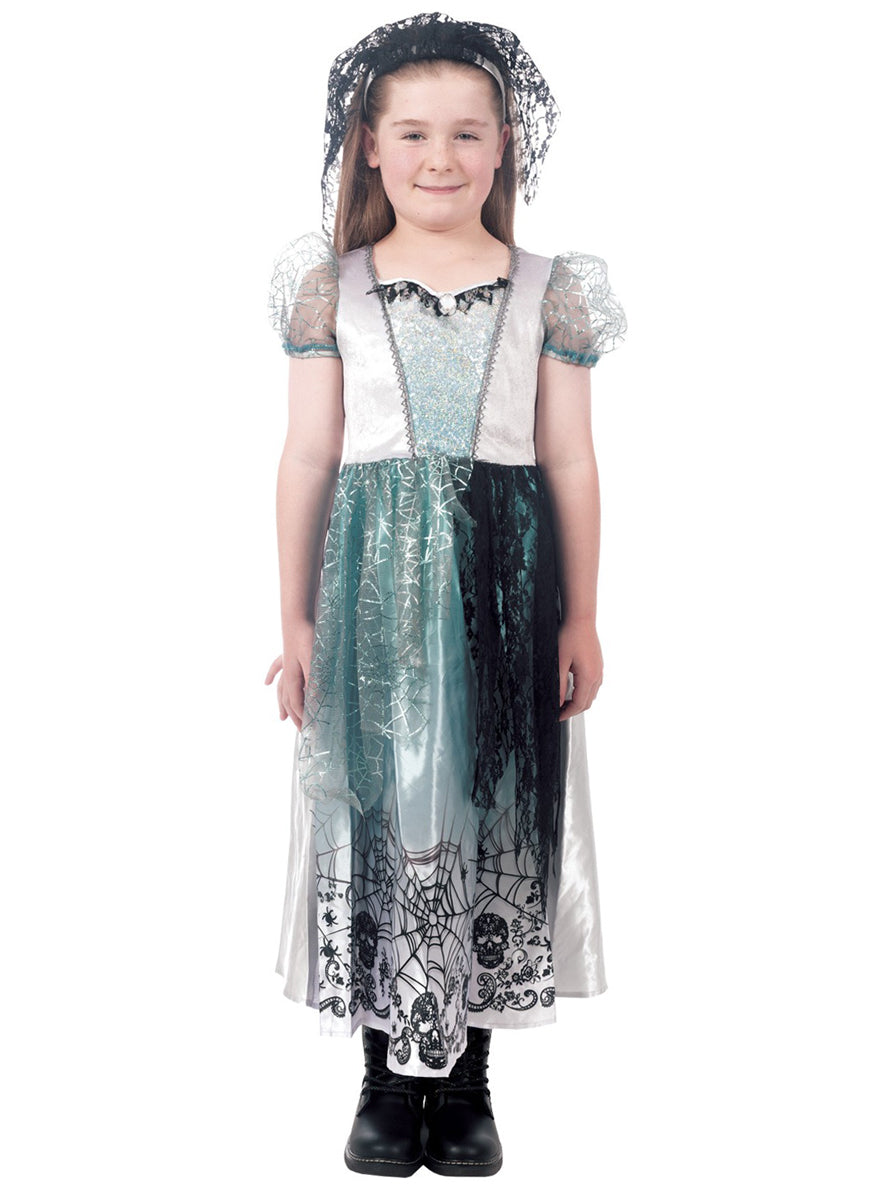 Gothic Bride Girls Halloween Costume - Alternative Image 1