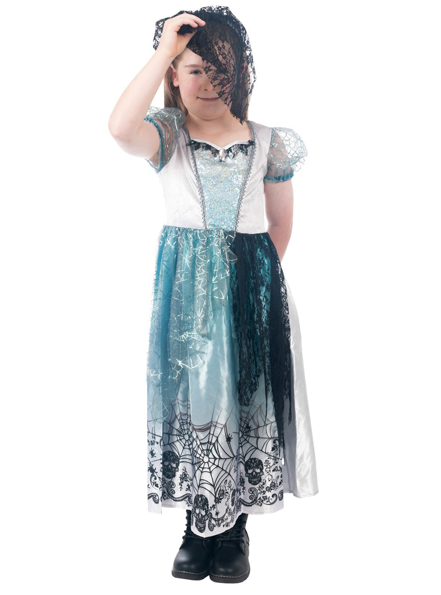 Gothic Bride Teen Girls Halloween Costume - Alternative Image 2