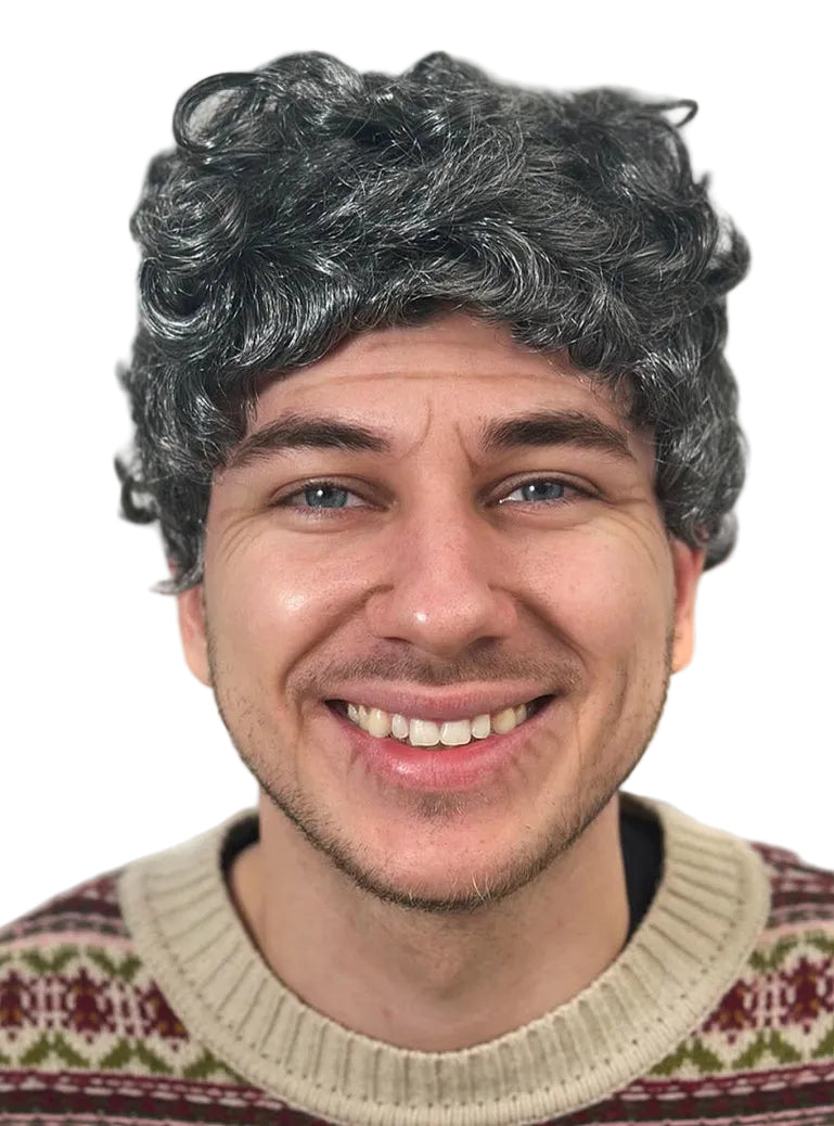Grandpa Curls Mens Old Man Costume Wig - Main Image