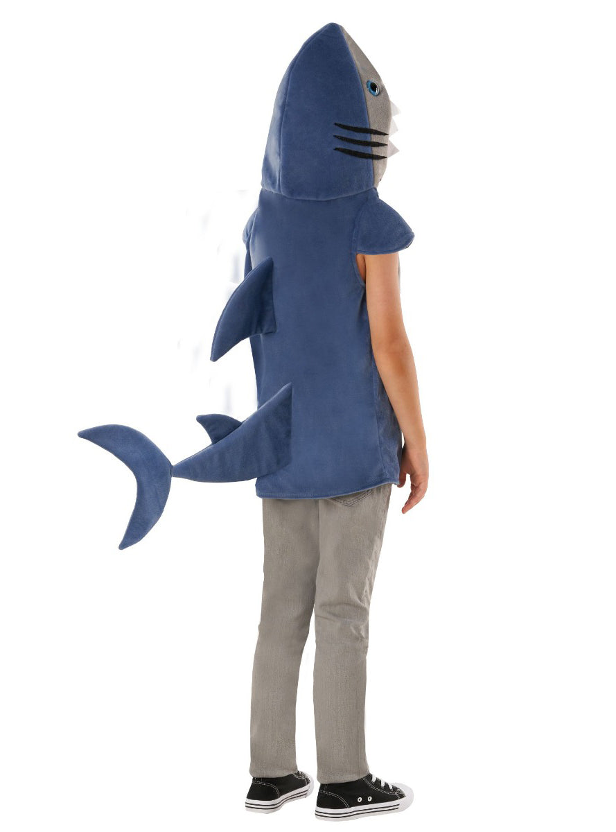 Great White Shark Boys Costume - Back Image
